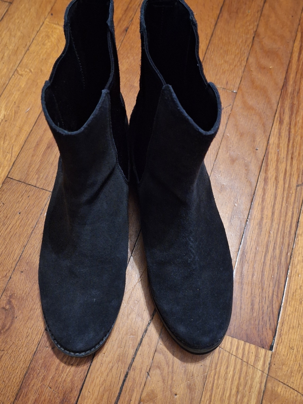Cole Haan Black Suede Chelsea Ankle Boots